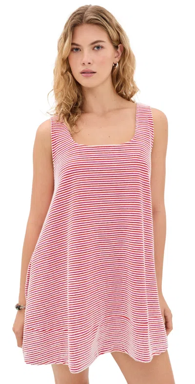 La Maregold The Clara Dress Pink And Ivory Stripe