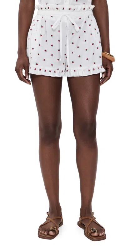 La Maregold The Theo Shorts White Petite Flower
