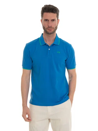 La Martina Anthony  Short Sleeve Polo Shirt In Azure