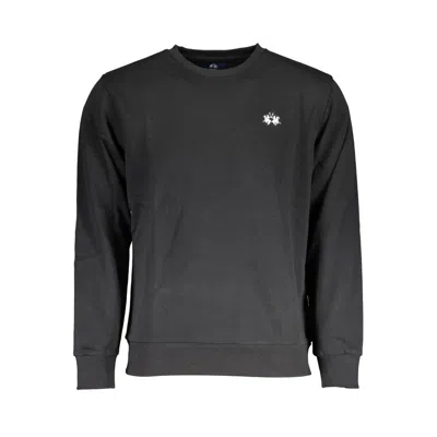 La Martina Black Cotton Sweater In Gray