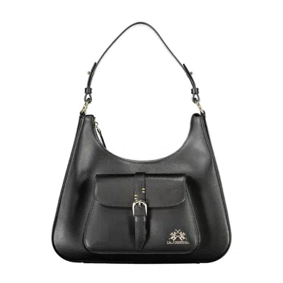 La Martina Black Leather Women's Shoulder Women's Bag