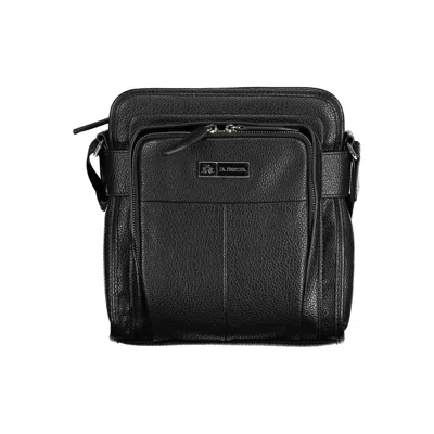 La Martina Black Polyethylene Shoulder Men's Bag