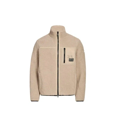 La Martina Blouson Effet Teddy À Col Montant In Neutral