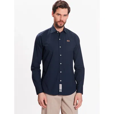 La Martina Blue Cotton Men's Shirt