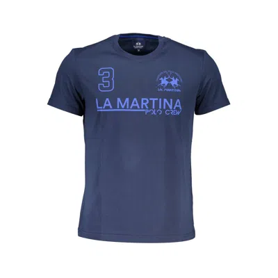 La Martina Logo-print T-shirt In Blue