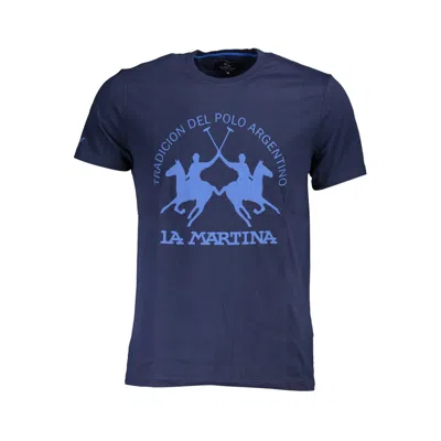 La Martina Logo-print T-shirt In Blue