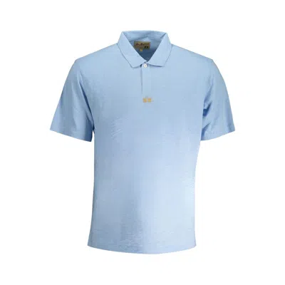 La Martina Blue Cotton Polo Men's Shirt