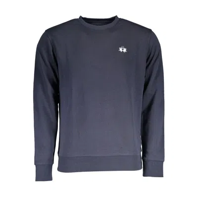 La Martina Blue Cotton Sweater