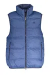 La Martina Blue Polyamide Men Jacket In Blue