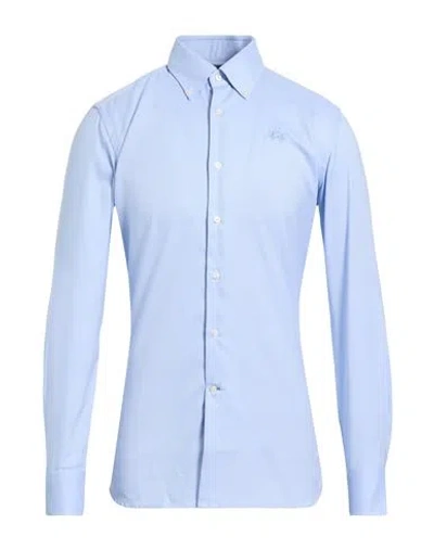 La Martina Blue Ribbon By Xacus Man Shirt Sky Blue Size 17 ½ Cotton