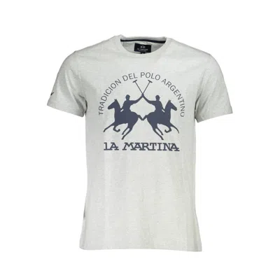La Martina Brown Cotton Men T-shirt In White
