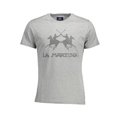 La Martina Brown Cotton Men T-shirt In Gray