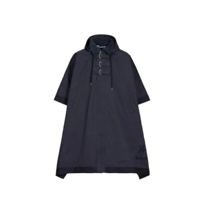 La Martina Cape À Capuche Et Col Classique In Blue