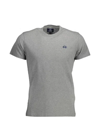 La Martina Brown Cotton Men T-shirt In Gray