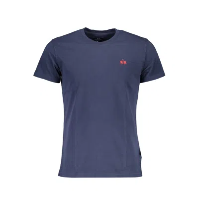 La Martina Cotton Men's T-shirt In Blue