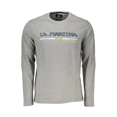 La Martina Cotton Men's T-shirt In Grey
