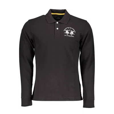 La Martina Cotton Polo Men's Shirt In Black