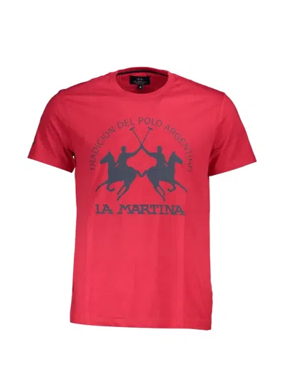 La Martina Crew-neck T-shirt In Red