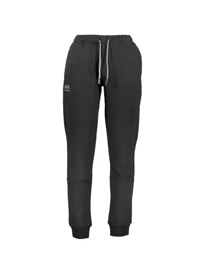 La Martina Drawstring Logo-detail Track Pants In Black