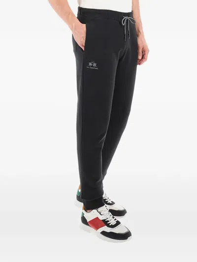 La Martina Drawstring Track Pants In Black