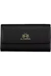 LA MARTINA ELEGANT BLACK POLYETHYLENE WALLET WITH LOGO