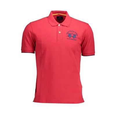 La Martina Pink Cotton Polo Shirt In Red