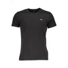La Martina Elegant Short Sleeve Crew Neck Tee In Black