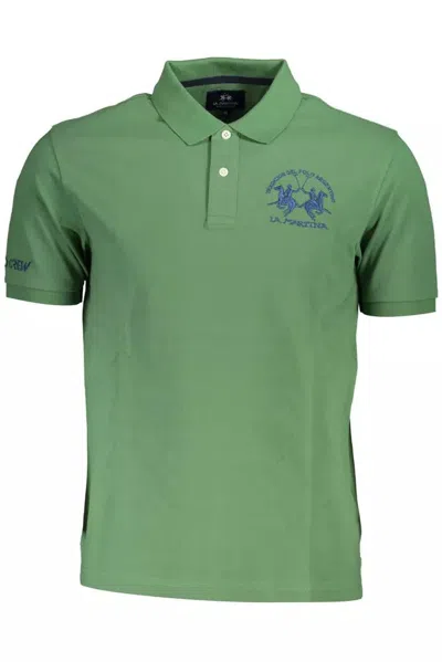 La Martina Elegant Short-sleeved Men's Polo In Green