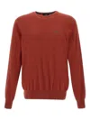 La Martina Embroidered-logo Sweater In Brown