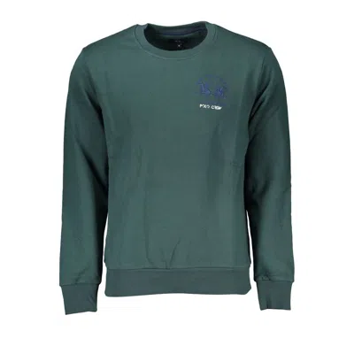 La Martina Emerald Crew Neck Cotton Sweater In Green