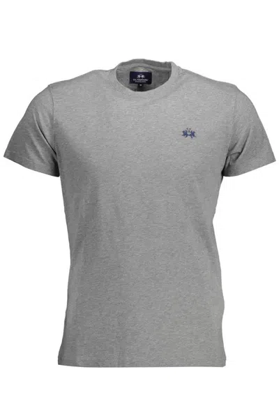La Martina Grey Cotton T-shirt
