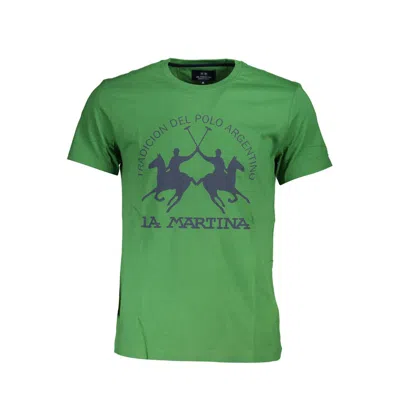 La Martina Graphic-print Crew-neck T-shirt In Green
