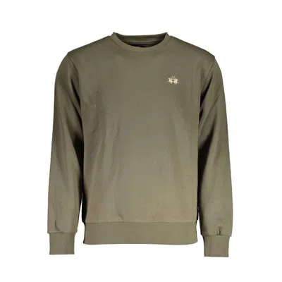 La Martina Green Cotton Sweater
