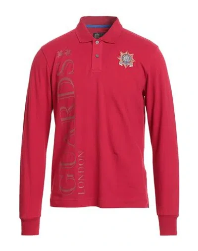 La Martina Guards Polo Club Man Polo Shirt Brick Size 3xl Cotton, Elastane In Red