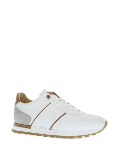La Martina Leather Sneakers In White