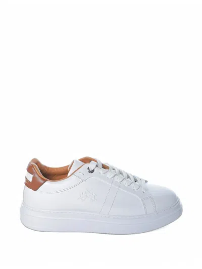 La Martina Leather Sneakers In White