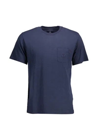 La Martina Logo-embroidered Pocket T-shirt In Blue