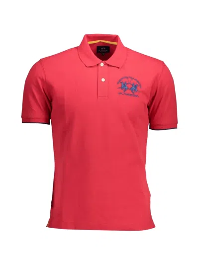 La Martina Logo-embroidered Polo Shirt In Red