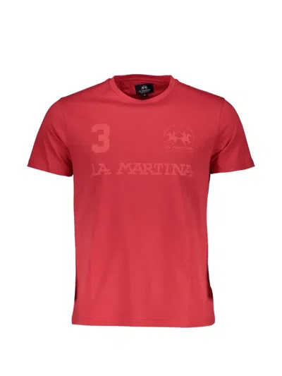 La Martina Logo-print T-shirt In Red