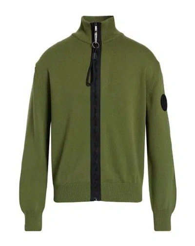 La Martina Man Cardigan Military Green Size Xxl Cotton, Wool
