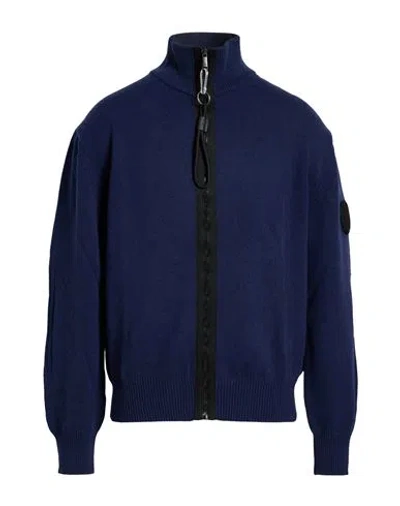 La Martina Man Cardigan Navy Size 3xl Cotton, Wool In Blue