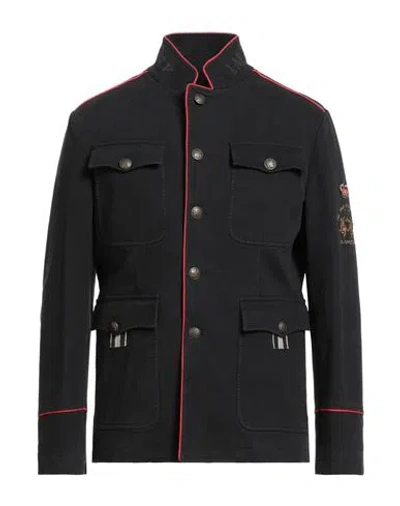 La Martina Man Jacket Black Size 40 Cotton, Elastane