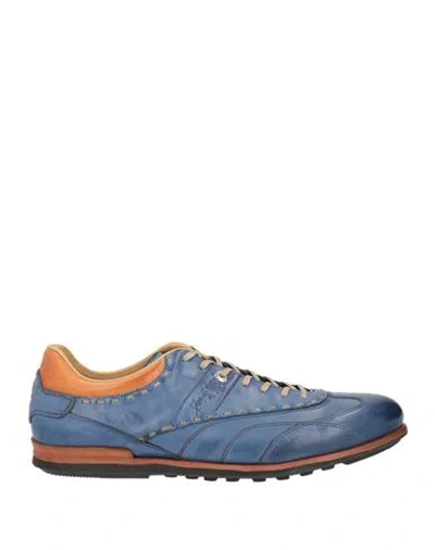 La Martina Man Lace-up Shoes Blue Size 11 Leather
