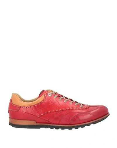 La Martina Man Lace-up Shoes Red Size 12 Leather