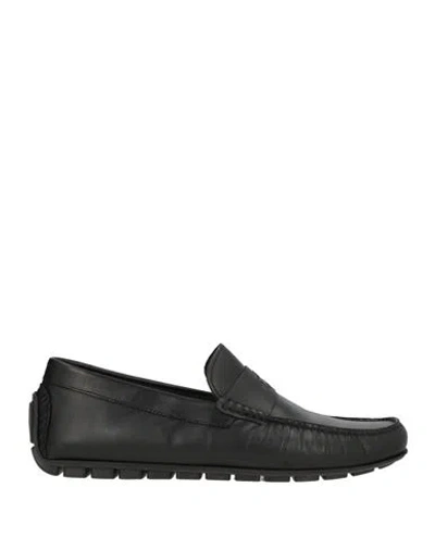 La Martina Man Loafers Black Size 11 Leather