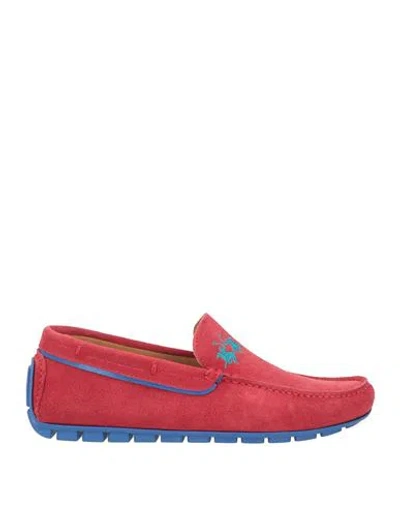 La Martina Man Loafers Brick Size 7 Leather In Red