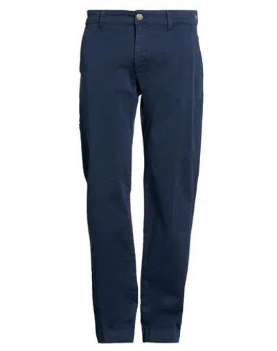 La Martina Man Pants Blue Size 36 Cotton, Elastane