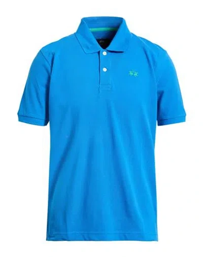 La Martina Man Polo Shirt Azure Size Xxl Cotton In Blue