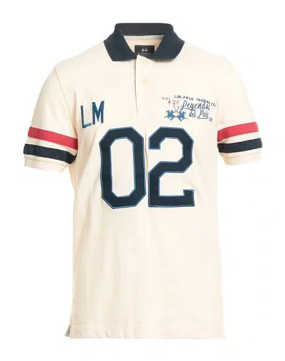 La Martina Man Polo Shirt Beige Size 3xl Cotton In Neutral