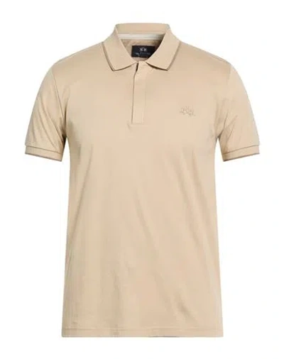 La Martina Man Polo Shirt Beige Size Xxl Cotton In Brown